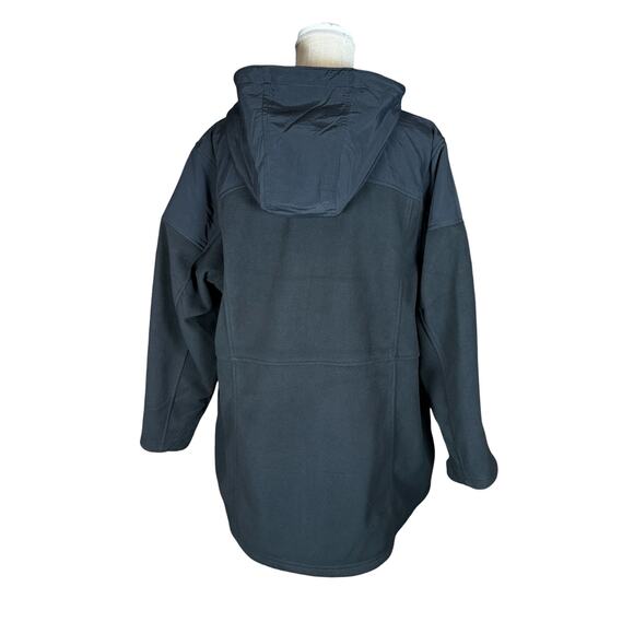 Duluth Trading Co Shoreline Micro Fleece Hooded Jacket Coat Women's 1X Black - Picture 7 of 9